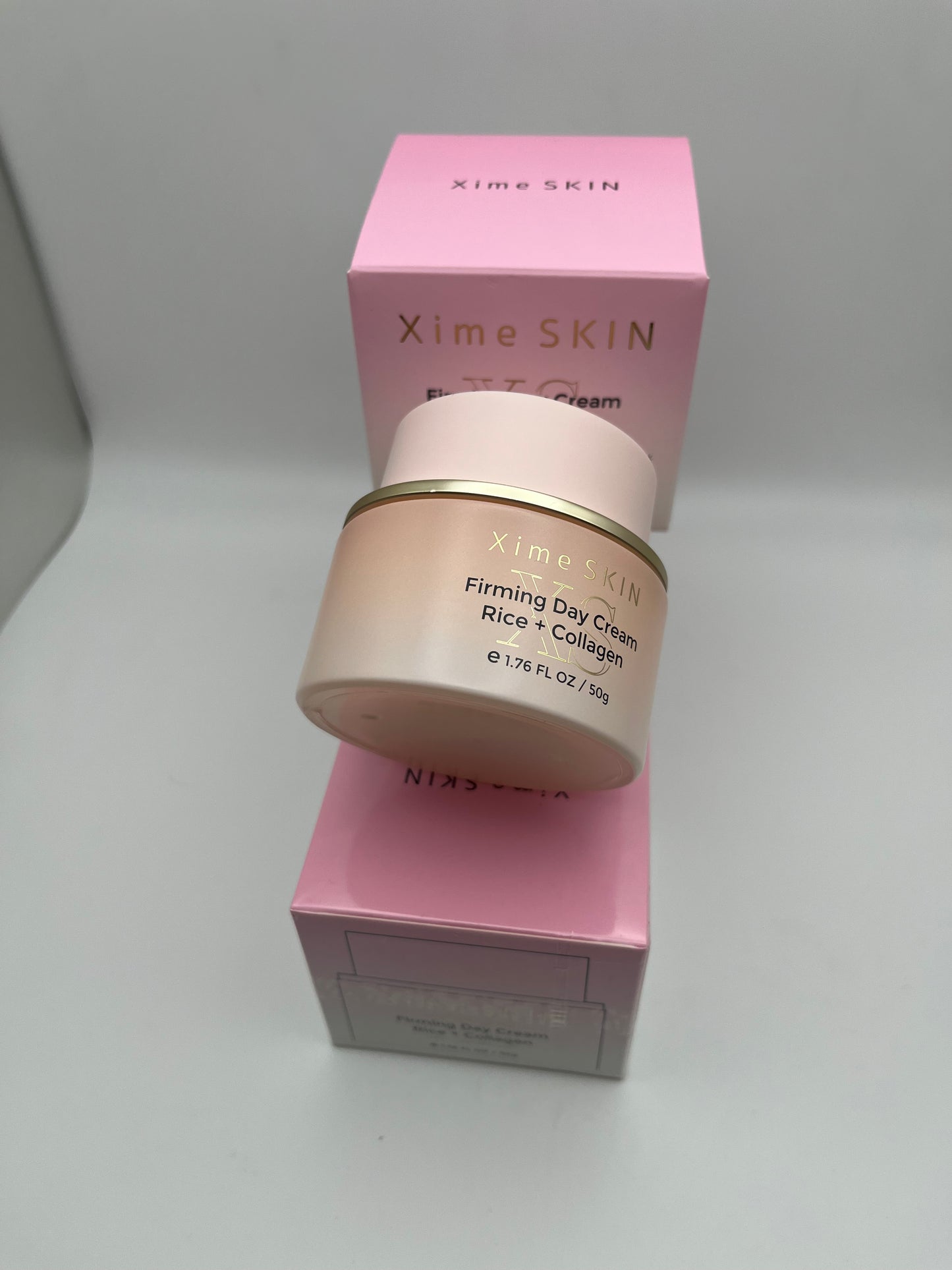 XIME SKIN FIRMING DAY CREAM RICE + COLLAGEN e 1.76 FL. OZ / 50g INSTANT FIRMING AND LIFTING. GIVES A RENEWED AND SHINING GLOW.