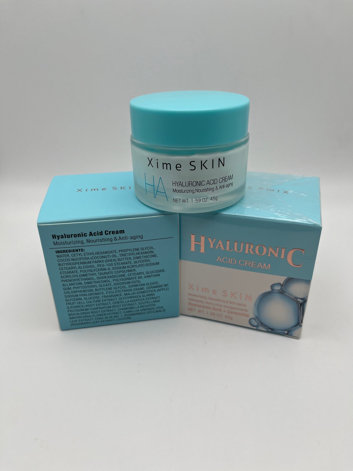 HYALURONIC ACID CREAM   XIME SKIN NET. WT. 1.59 OZ 45g