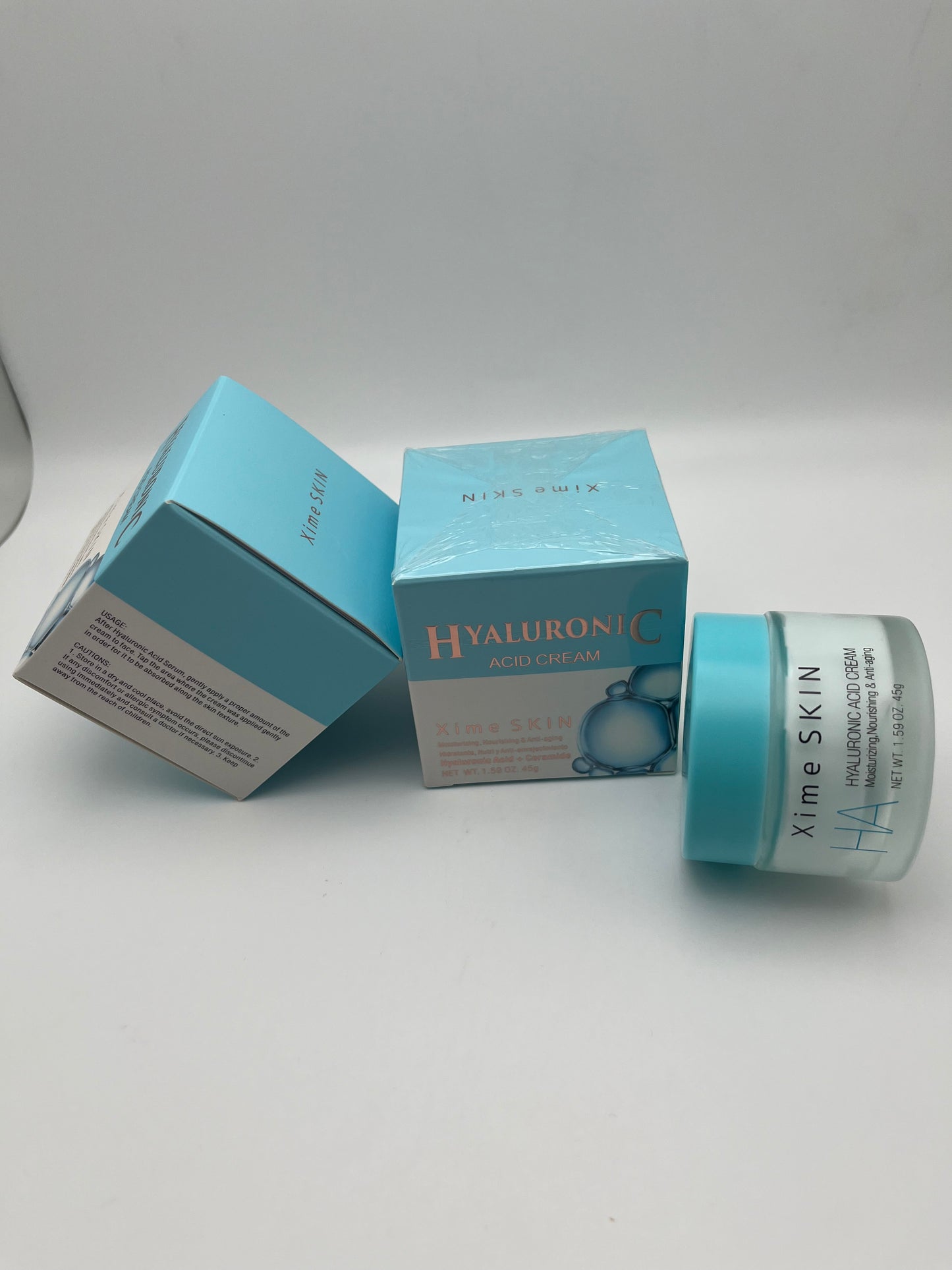 HYALURONIC ACID CREAM   XIME SKIN NET. WT. 1.59 OZ 45g