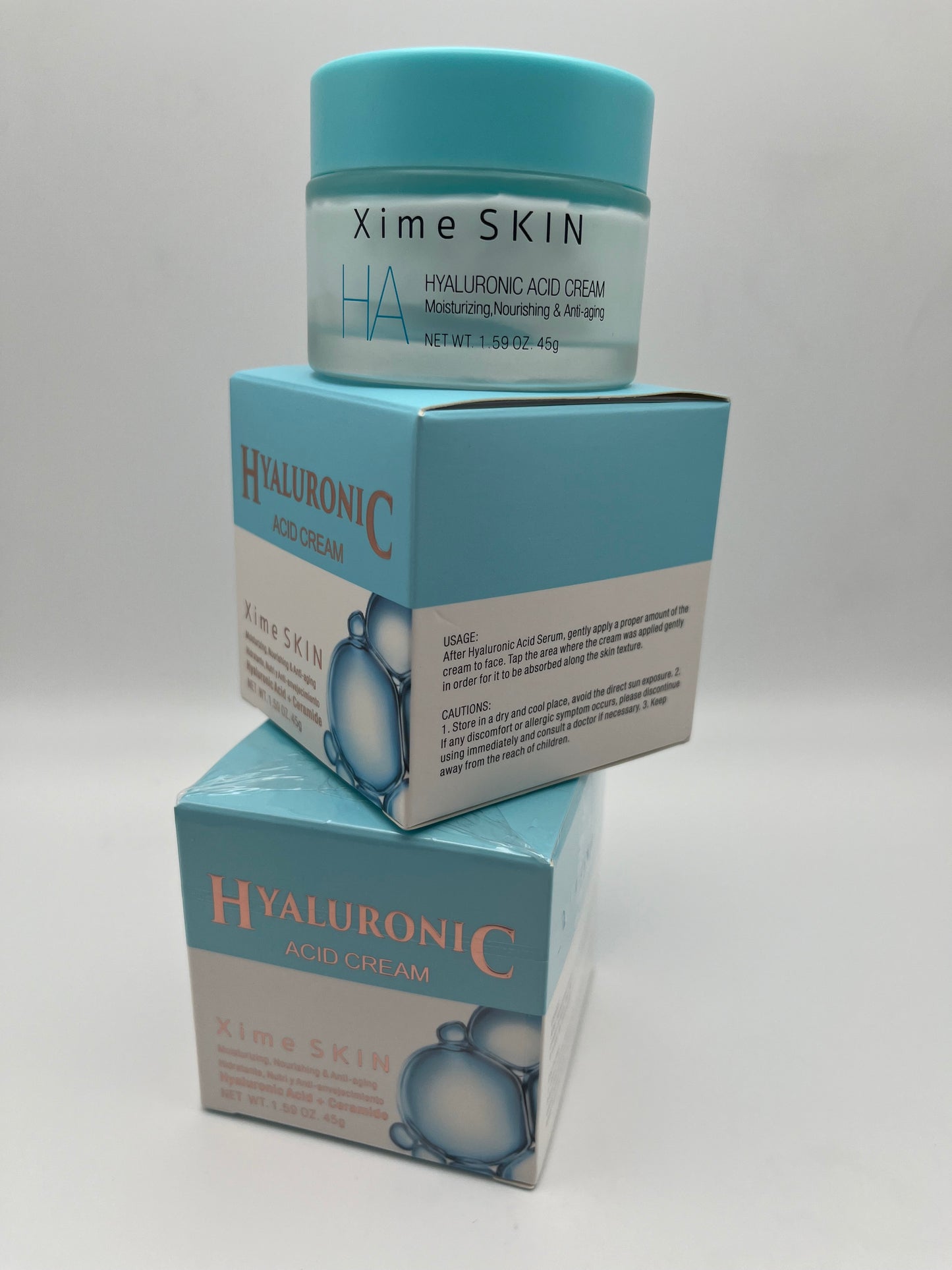HYALURONIC ACID CREAM   XIME SKIN NET. WT. 1.59 OZ 45g