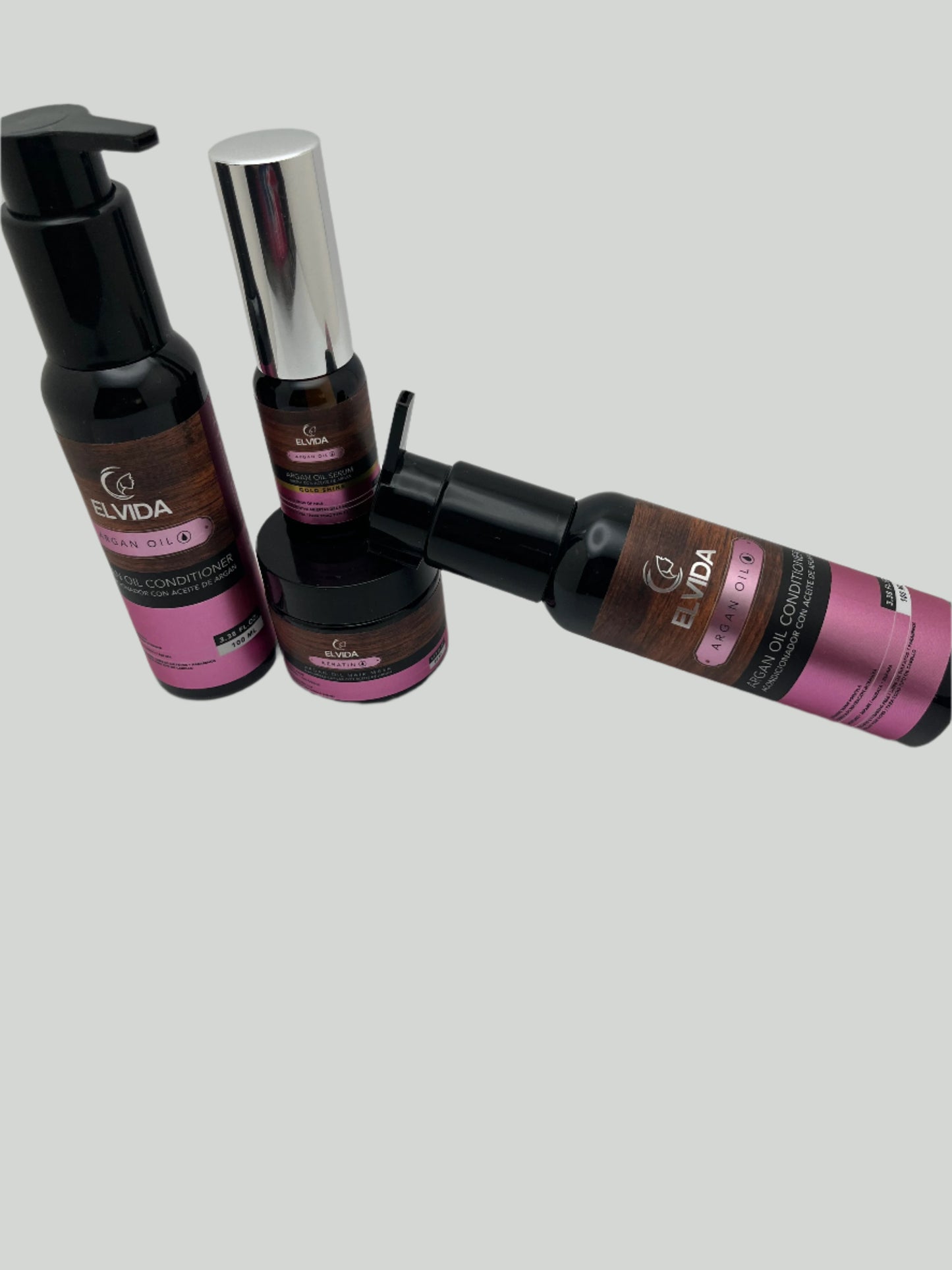 ELVIDA ACEITE DE ARGAN /   ARGAN OIL (INTENSIVE REPAIR FORMULA / FORMULA DE REPARACION TRAVEL SIZE KIT SULFATE-FREE; PARABEN-FREE; CRUELTY-FREE; AND ORGANIC INGREDIENTS. (Copy)