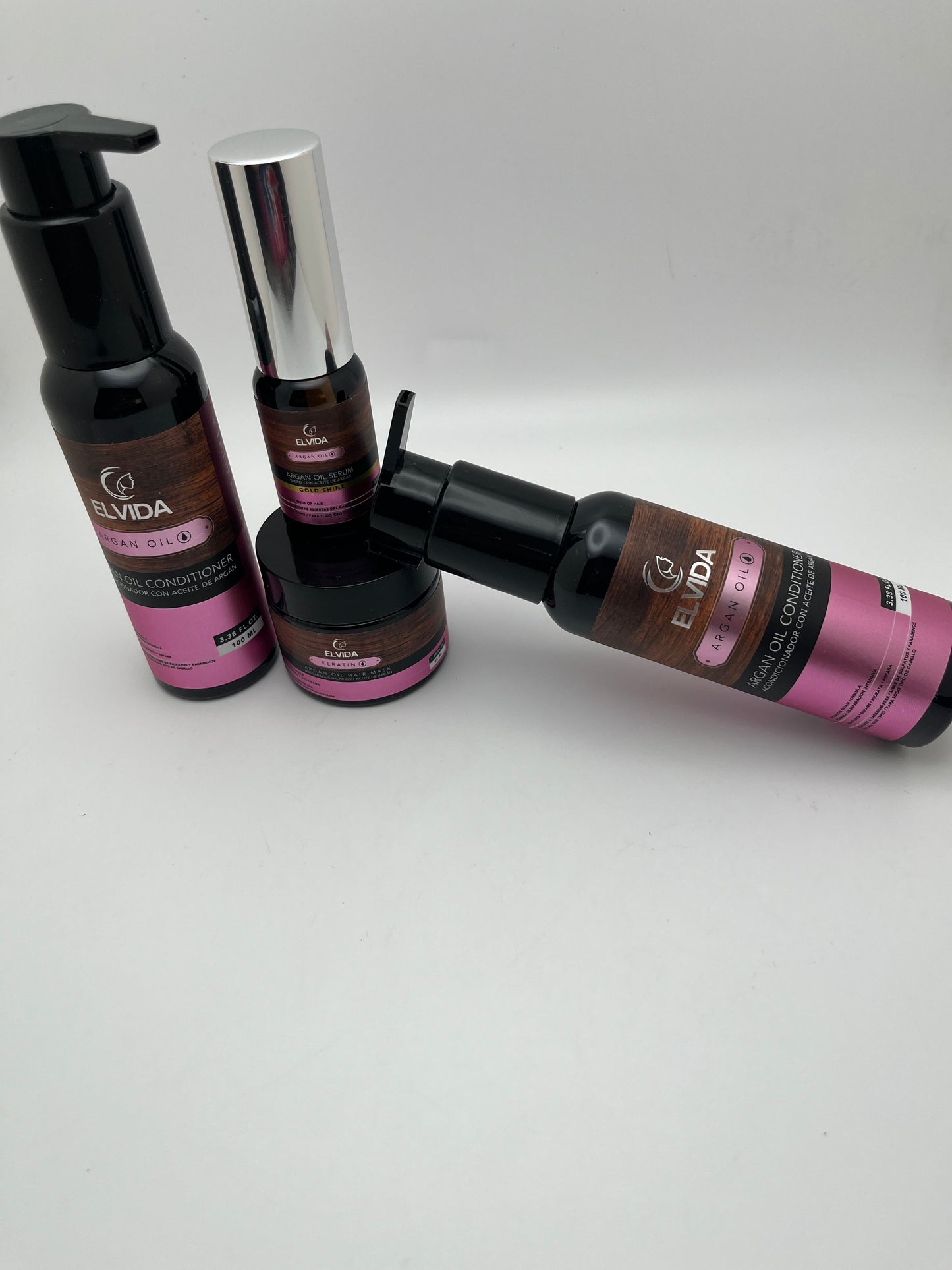 ELVIDA ACEITE DE ARGAN /   ARGAN OIL (INTENSIVE REPAIR FORMULA / FORMULA DE REPARACION TRAVEL SIZE KIT SULFATE-FREE; PARABEN-FREE; CRUELTY-FREE; AND ORGANIC INGREDIENTS. (Copy)