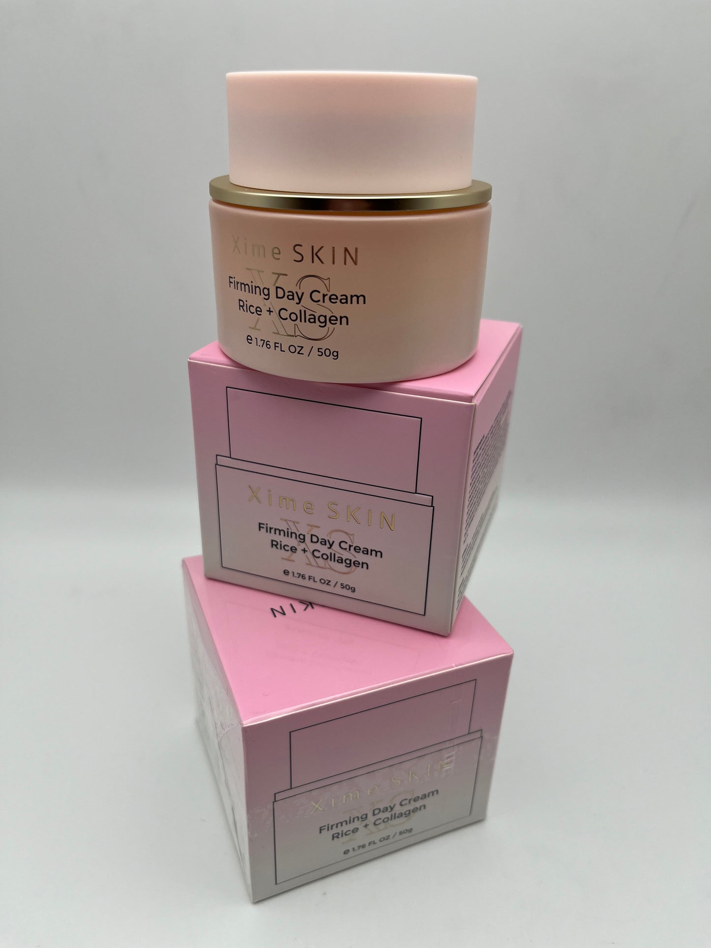 XIME SKIN  FIRMING DAY CREAM RICE + COLLAGEN e 1.76 FL. OZ / 50g INSTANT FIRMING AND LIFTING. GIVES A RENEWED AND SHINING GLOW.