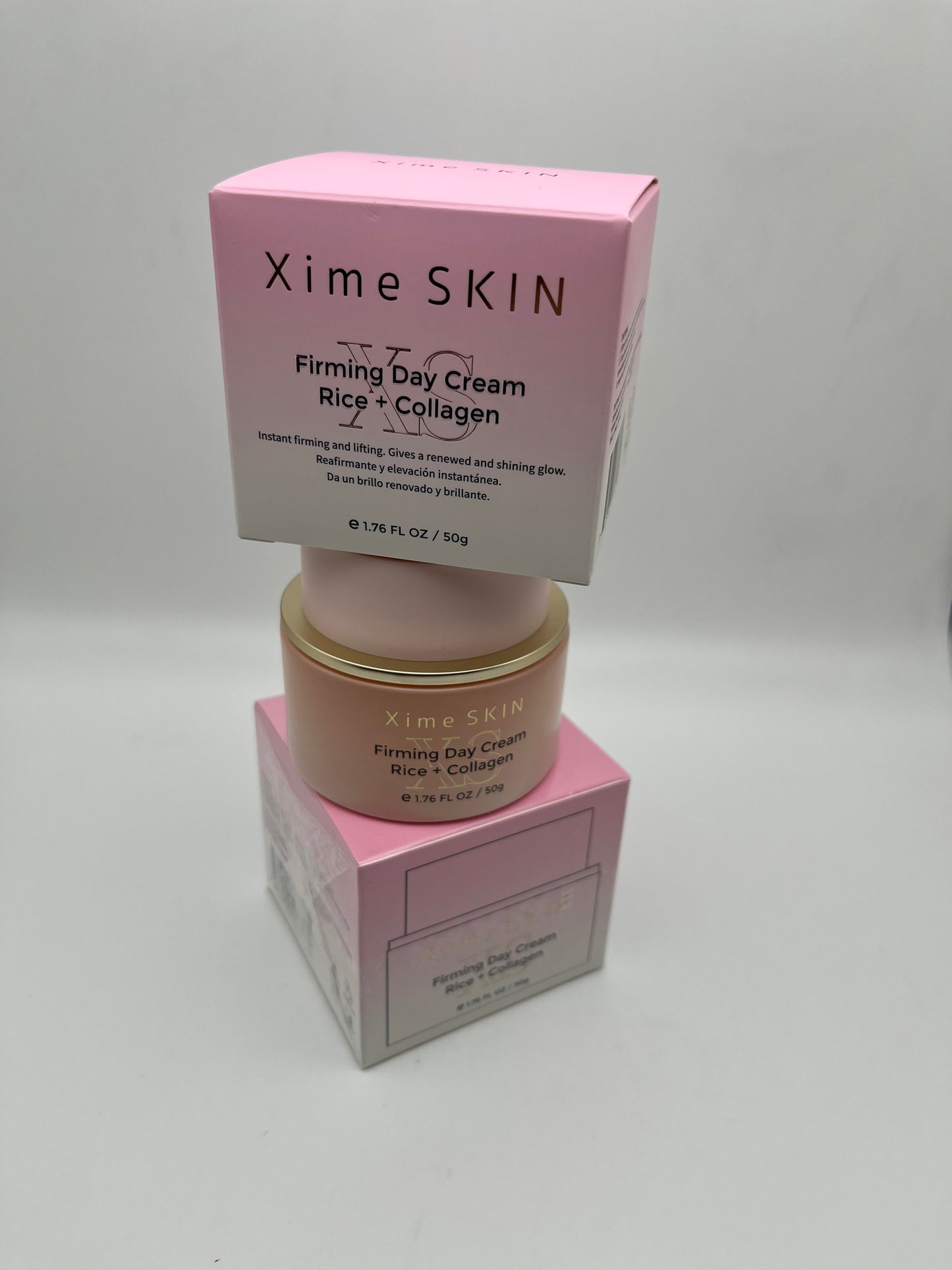 XIME SKIN  FIRMING DAY CREAM RICE + COLLAGEN e 1.76 FL. OZ / 50g INSTANT FIRMING AND LIFTING. GIVES A RENEWED AND SHINING GLOW.