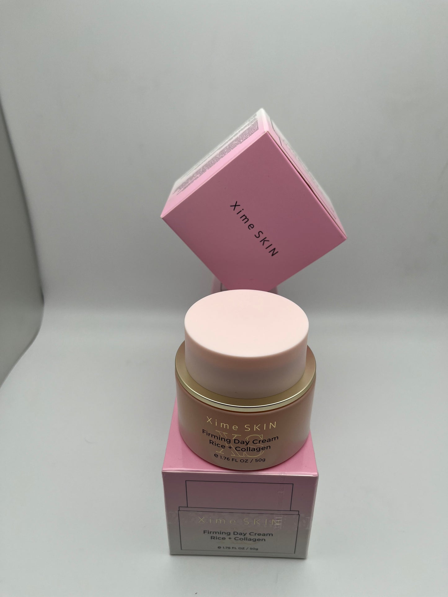 XIME SKIN  FIRMING DAY CREAM RICE + COLLAGEN e 1.76 FL. OZ / 50g INSTANT FIRMING AND LIFTING. GIVES A RENEWED AND SHINING GLOW.