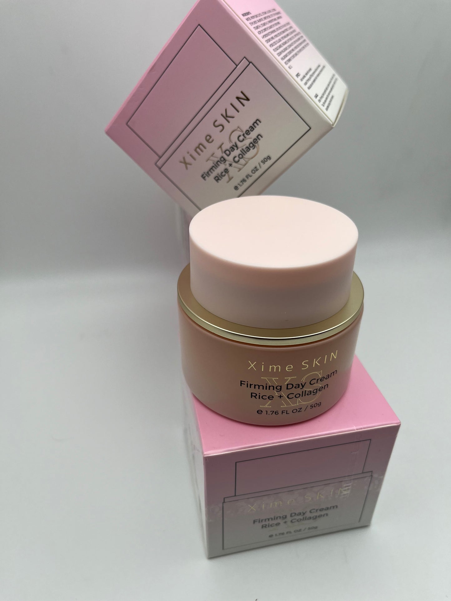 XIME SKIN  FIRMING DAY CREAM RICE + COLLAGEN e 1.76 FL. OZ / 50g INSTANT FIRMING AND LIFTING. GIVES A RENEWED AND SHINING GLOW.