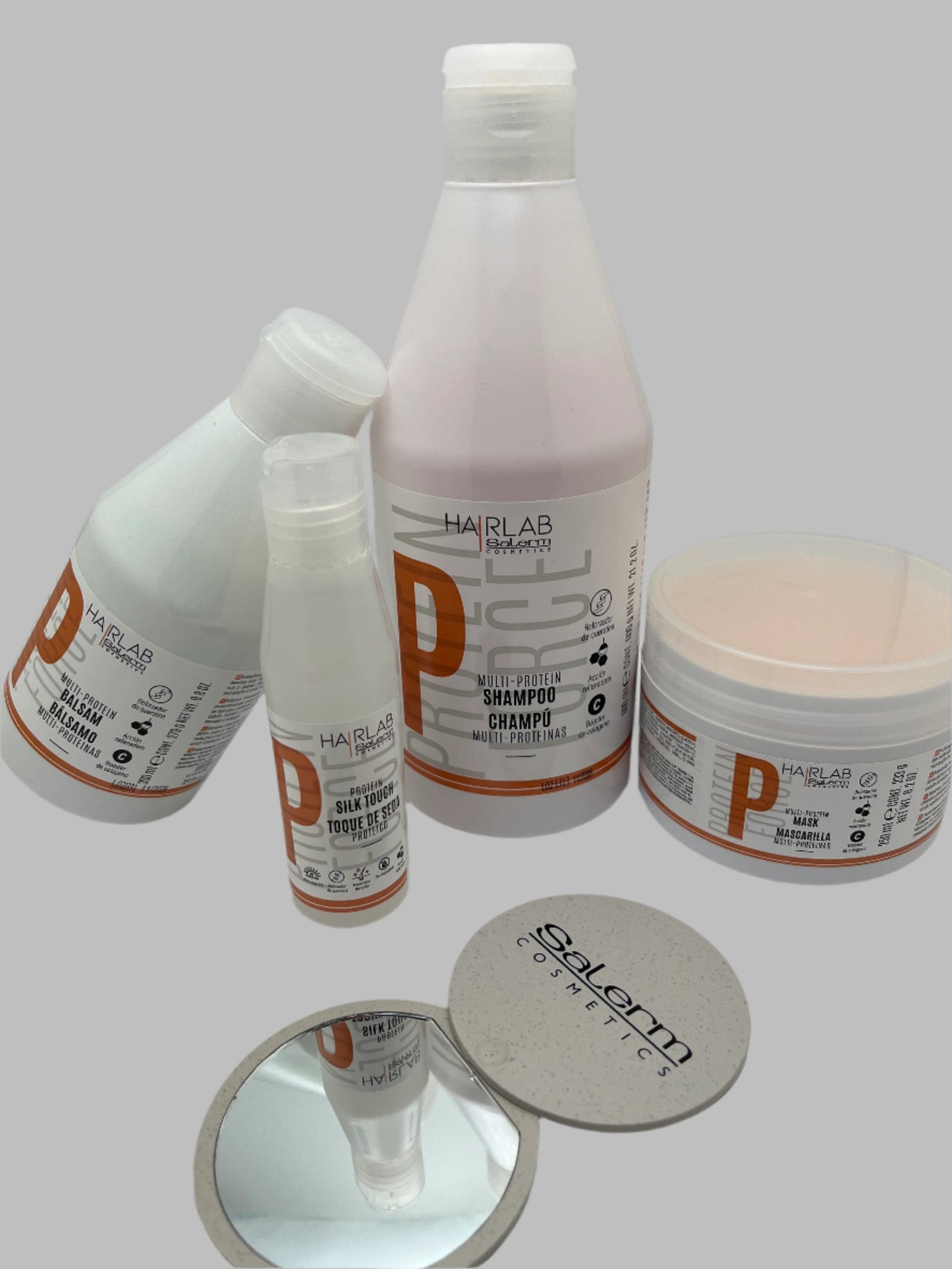 HAIRLAB MULTI-PROTEIN BALSAM  HAIR CARE KIT 4 PRODUCTS  WITH BAG FROM SALERM COSMETICS