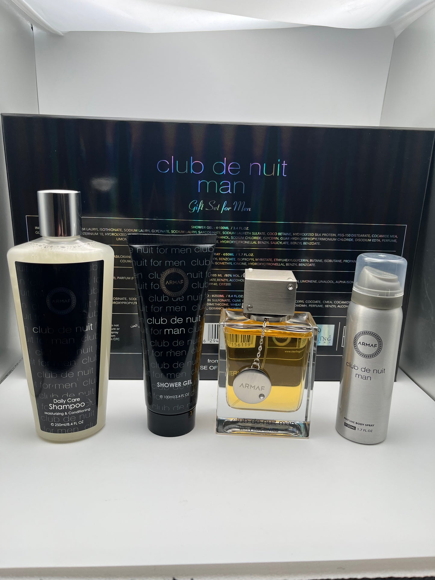 club de nuit man Gift Set for Men ARMAF SHOWER GEL - e100ML/3,4FL. OZ  PERFUME BODY SPRAY - e50ML/1.7FL. OZ SA
