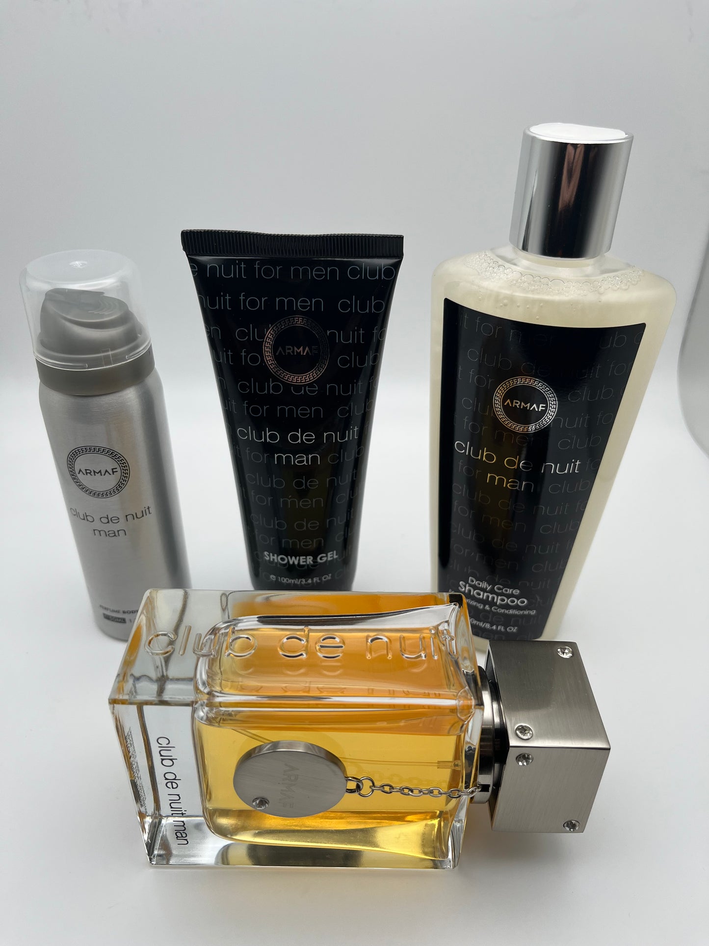 club de nuit man Gift Set for Men ARMAF SHOWER GEL - e100ML/3,4FL. OZ  PERFUME BODY SPRAY - e50ML/1.7FL. OZ SA