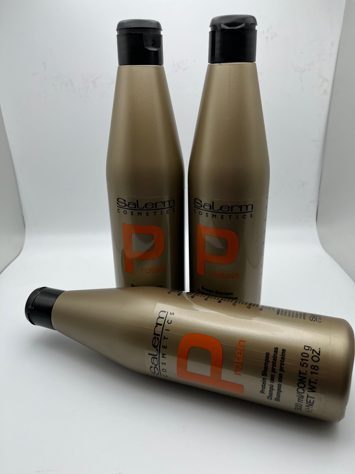 SALERM COSMETICS  PROTEIN  SHAMPOO  PROFESSIONAL 500 ml./CONT. 510 g e NET WT. 18 OZ