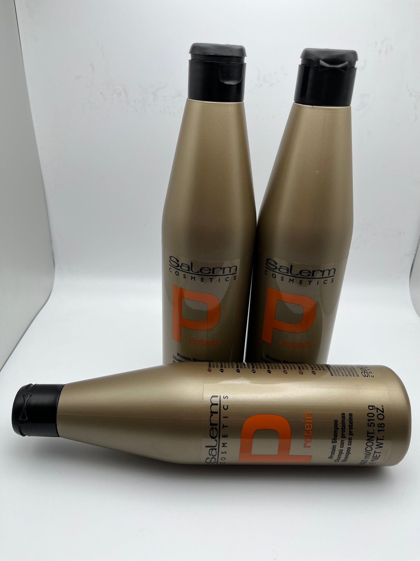 SALERM COSMETICS  PROTEIN  SHAMPOO  PROFESSIONAL 500 ml./CONT. 510 g e NET WT. 18 OZ