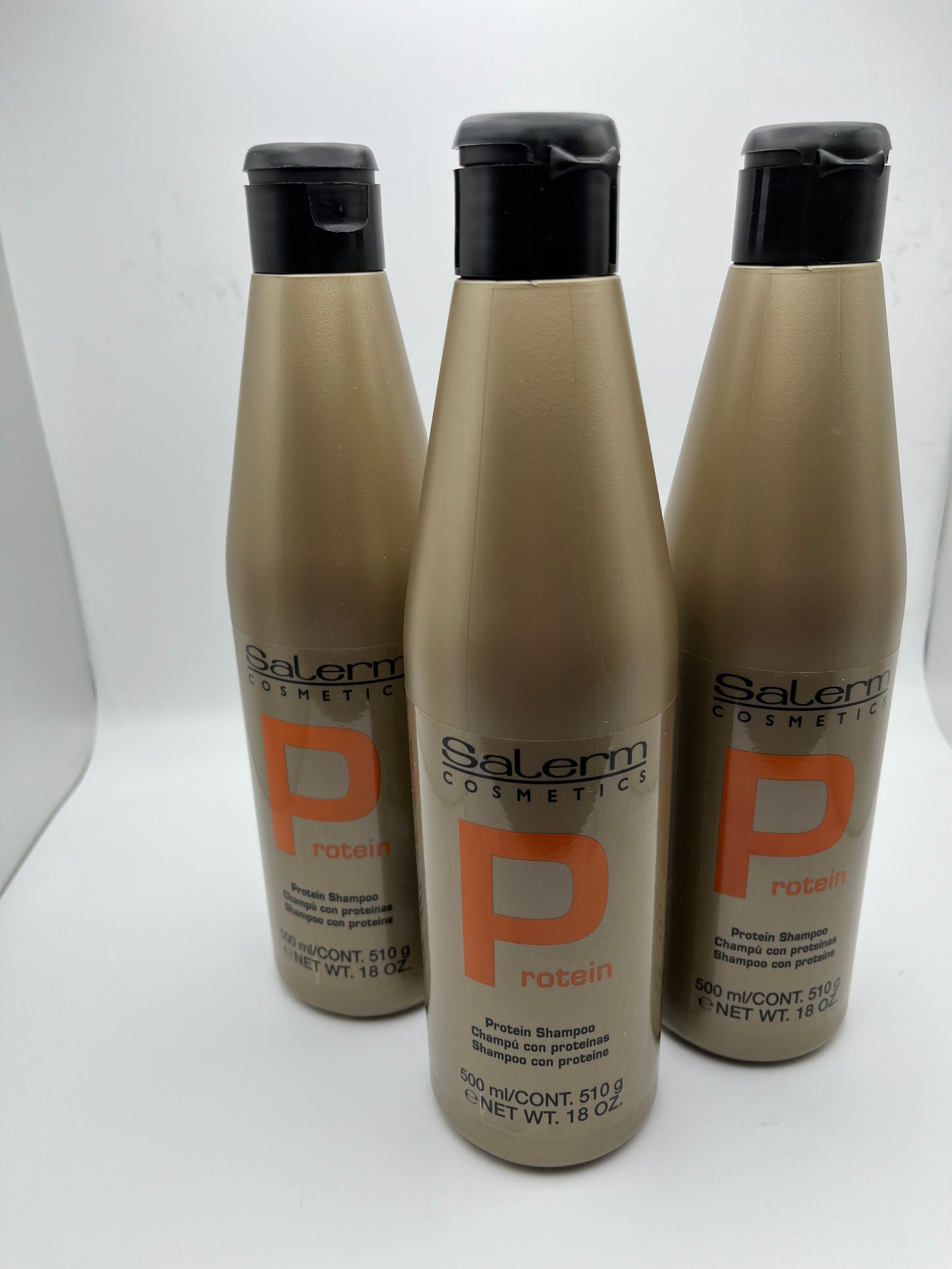 SALERM COSMETICS  PROTEIN  SHAMPOO  PROFESSIONAL 500 ml./CONT. 510 g e NET WT. 18 OZ