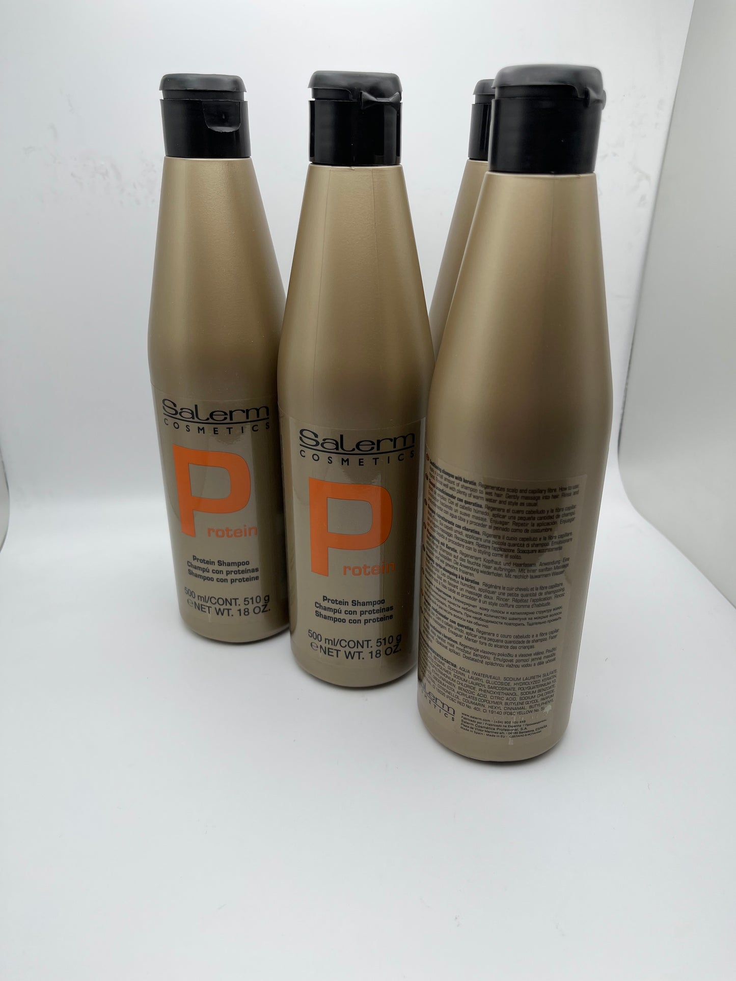 SALERM COSMETICS  PROTEIN  SHAMPOO  PROFESSIONAL 500 ml./CONT. 510 g e NET WT. 18 OZ