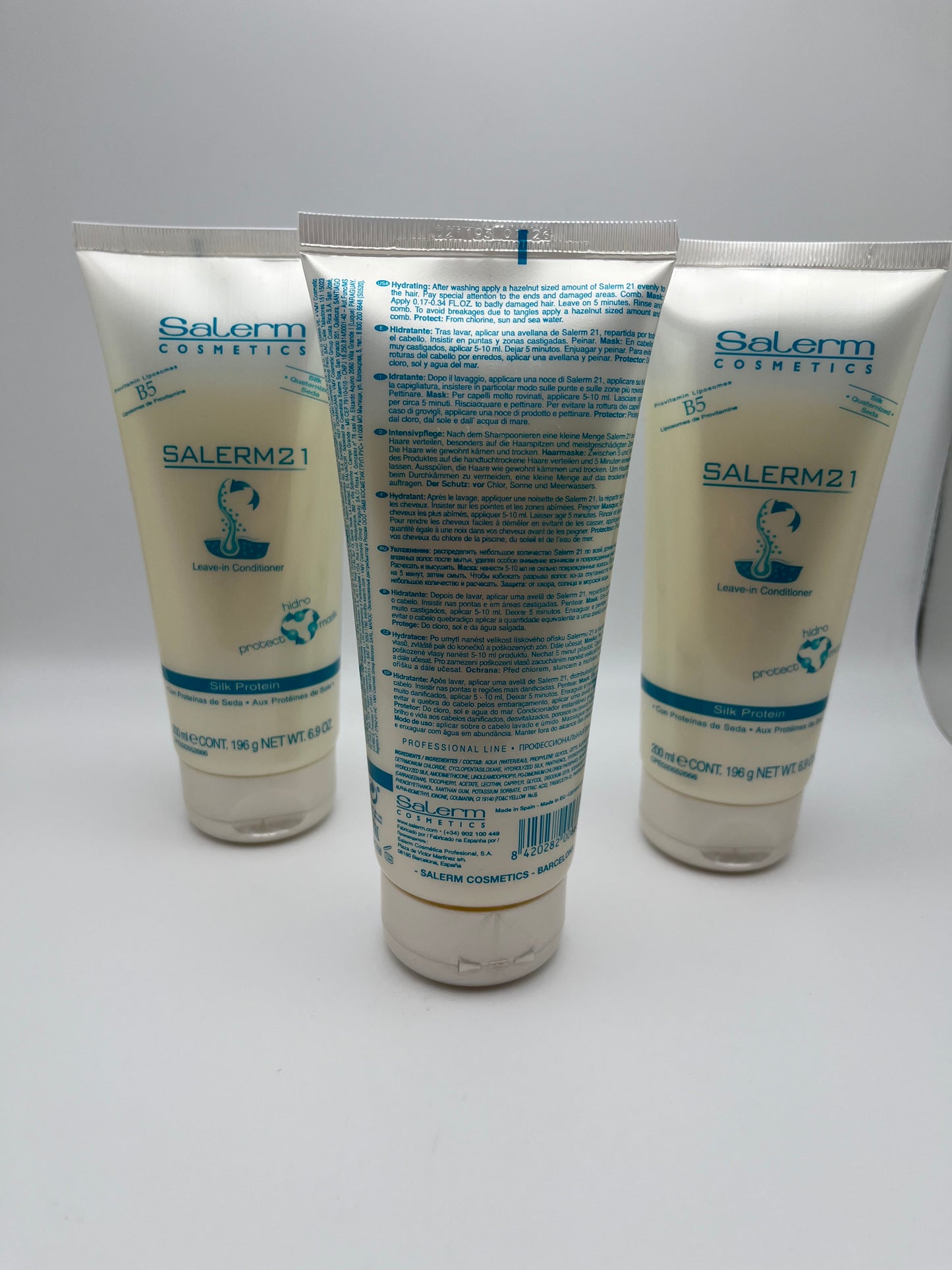 SALERM COSMETICS SALERM 21 LEAVE-IN CONDITIONER SILK PROTIEN 200ml e CONT. 196 g NET  WT. 6.9 OZ